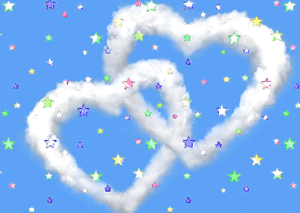 Gif animé coeur nuage